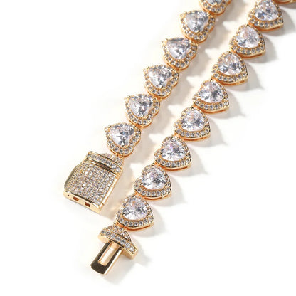 Uwin 10mm Heart Cubic Zircon Necklaces For Women 6 Colors Iced Out CZ Fashion Charm Jewelry New-Year Gift