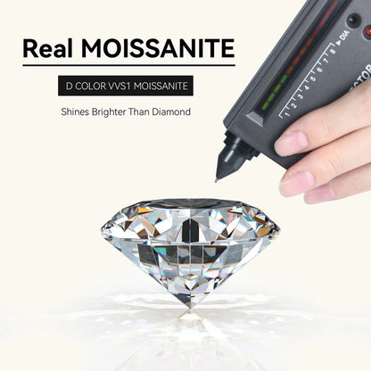OXTAO 8MM Infinity Moissanite Pendant Necklace Female Jewelry Sterling 925 Silver Birthday Jewelry Gift With Certified