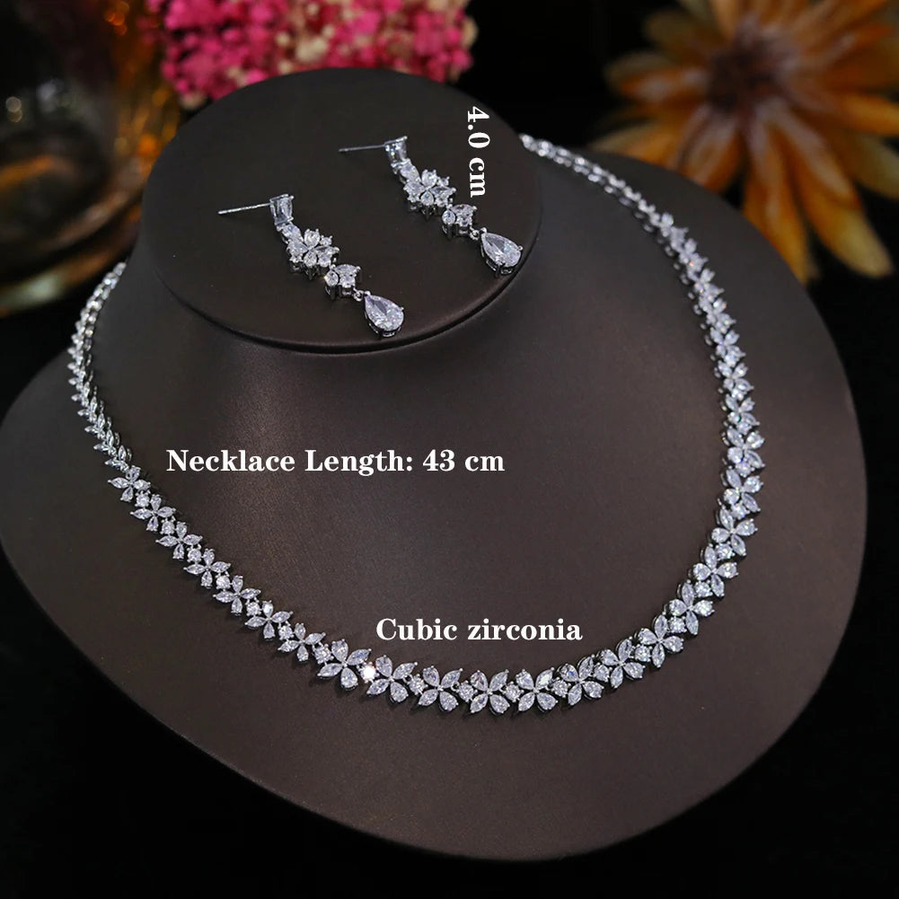 ASNORA New Arrival Round Necklace For Women 2024 Luxury Zircon Jewelry Set Wedding Party Dress Accessories Bridesmaid Gift X0478